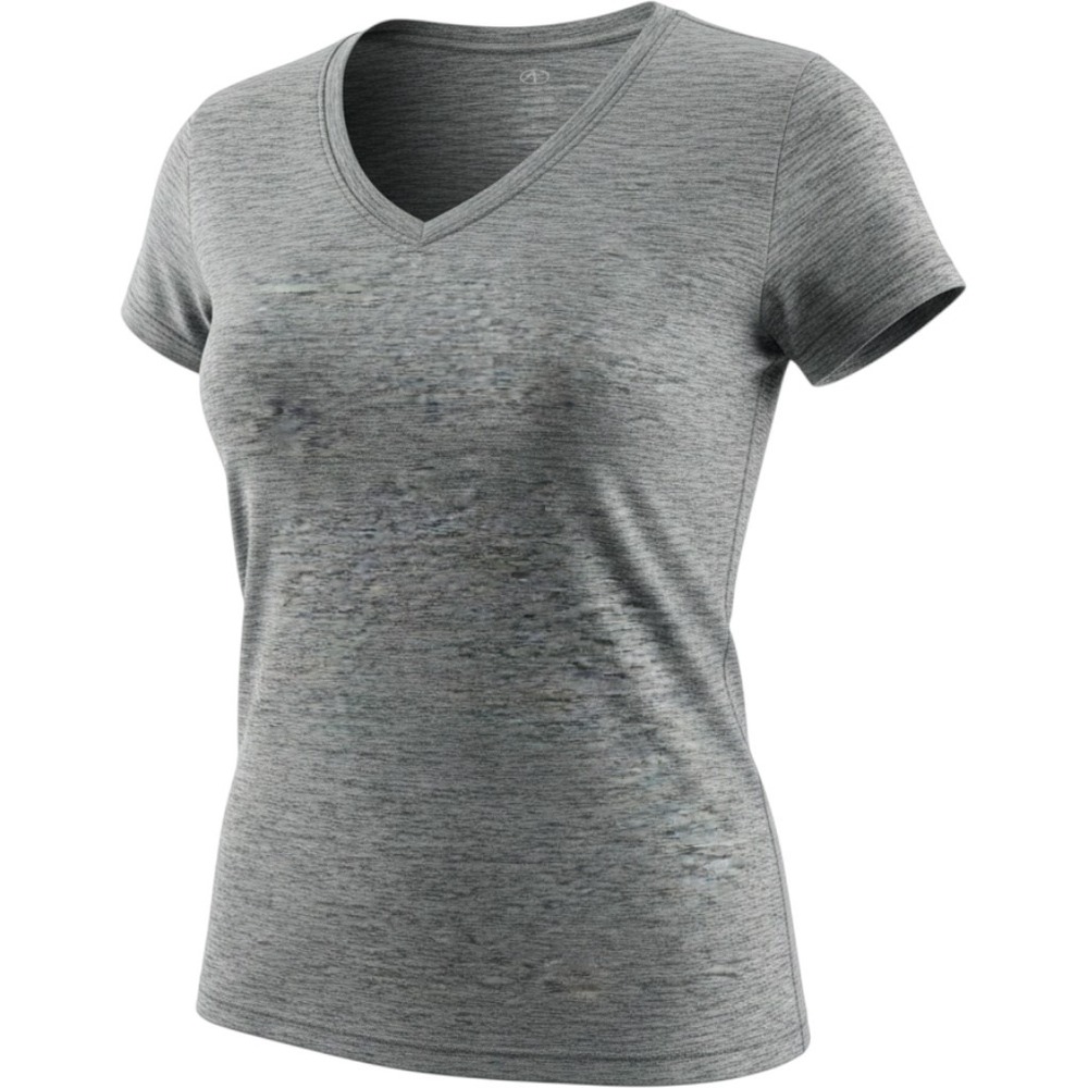 Athletic Works Womens XXL Grey Space Dye Heather V-Neck Short Sleeve T-Shirt‎